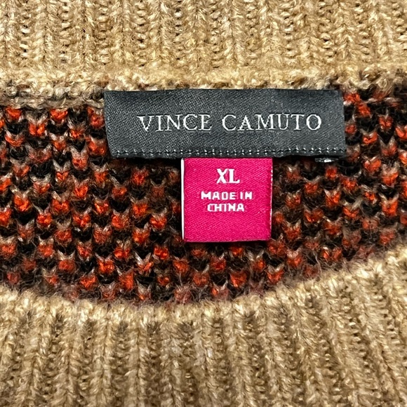 Vince Camuto Women’s Tan Black Cat Pumpkin Festive Sweater Size XL - Picture 3 of 5